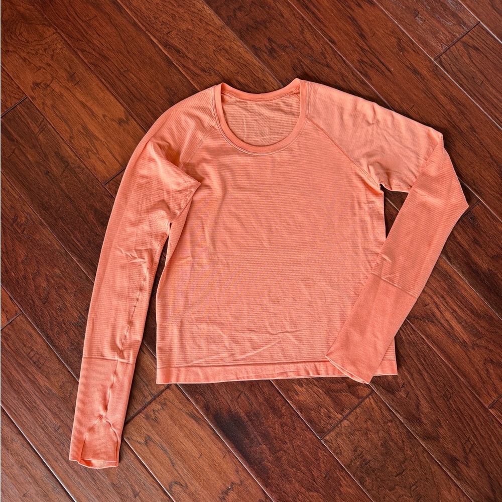 lululemon athletica Orange Long Sleeve Tee